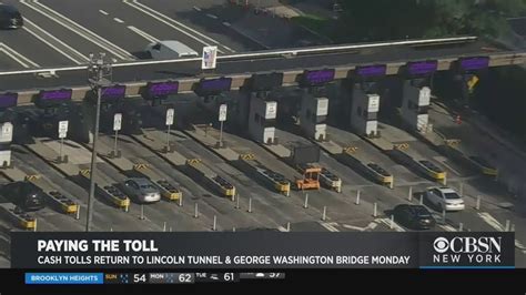 lincoln tunnel toll fee for cars